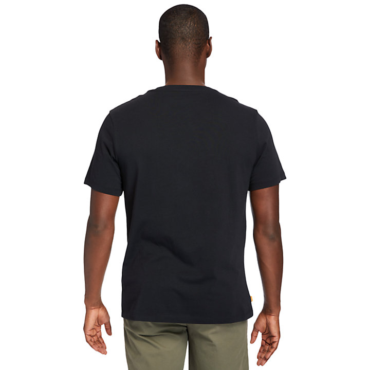 Mink Brook Logo T-shirt voor heren in zwart-