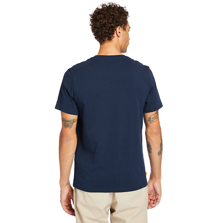 T-shirt à mini logo Brand Carrier pour homme en bleu marine-