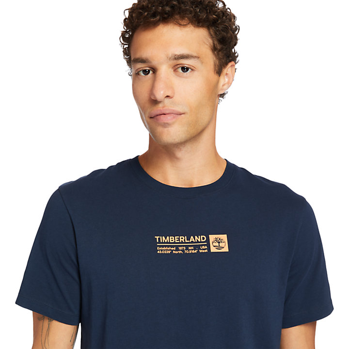 Brand Carrier Mini Logo T-Shirt for Men in Navy-