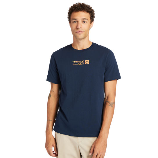 T-shirt à mini logo Brand Carrier pour homme en bleu marine | Timberland