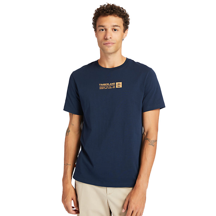 Brand Carrier Mini Logo T-Shirt for Men in Navy-