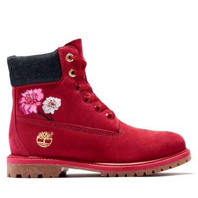 red timbs with fur