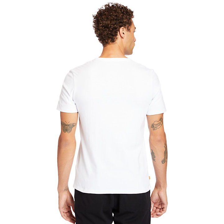 T-shirt à photo pour homme en blanc-