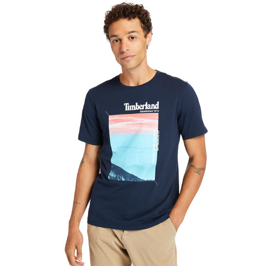 Photographic T-Shirt for Men in Navy | Timberland