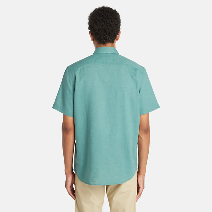 Camisa Lovell para hombre en azul verdoso-