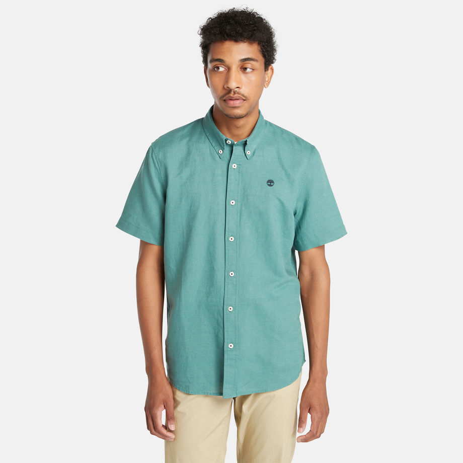 Timberland Lovell Shirt For Men In Teal Teal, Size XL