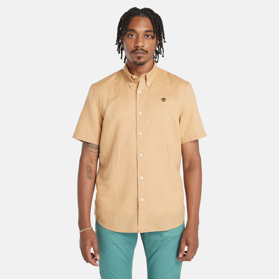 Timberland Lovell Shirt For Men In Light Yellow Yellow, Size 3XL