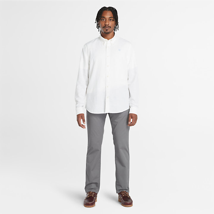 Lovell Overhemd met Lange Mouwen voor heren in wit-