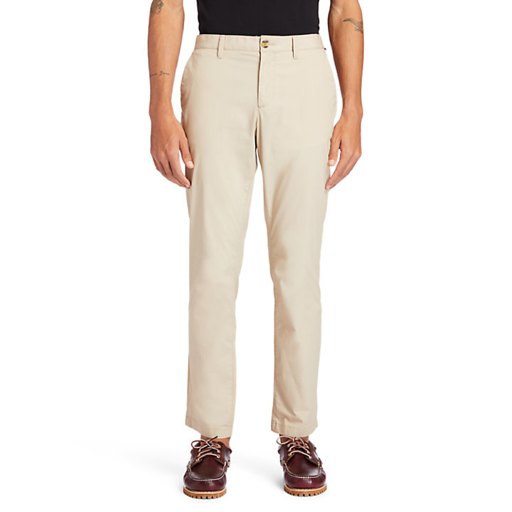 Squam Lake Stretch Chino Pants for Men in Beige-