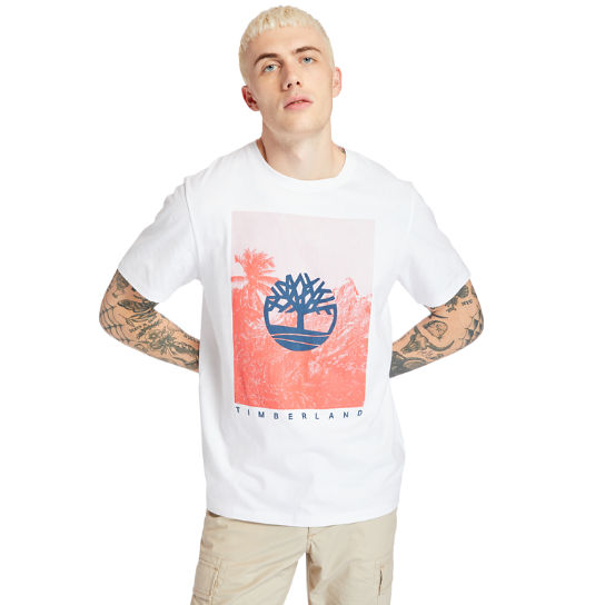 Camiseta con gráfico frontal para hombre en blanco | Timberland