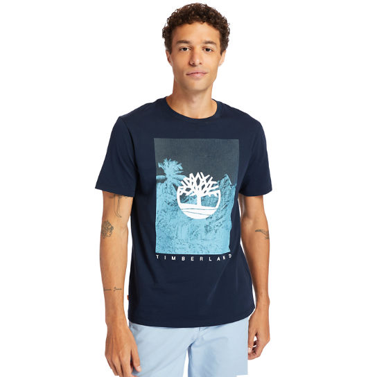 T-shirt à motif avant graphique pour homme en bleu marine | Timberland