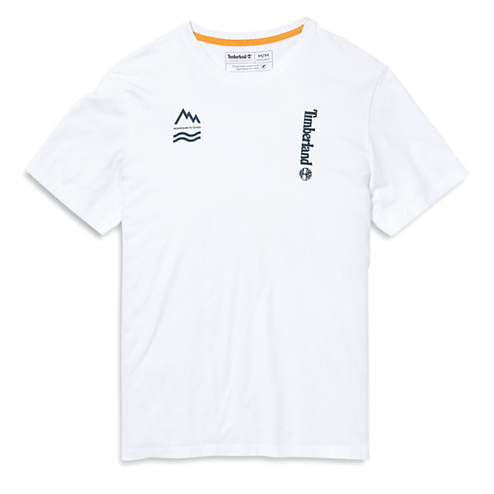 T-shirt graphique Summer Archive pour homme en blanc-