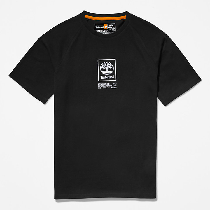 T-shirt épais à logo pour homme en noir-