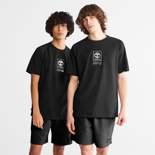 T-Shirt aus schwerer Baumwolle mit Logo für Herren in Schwarz | Timberland