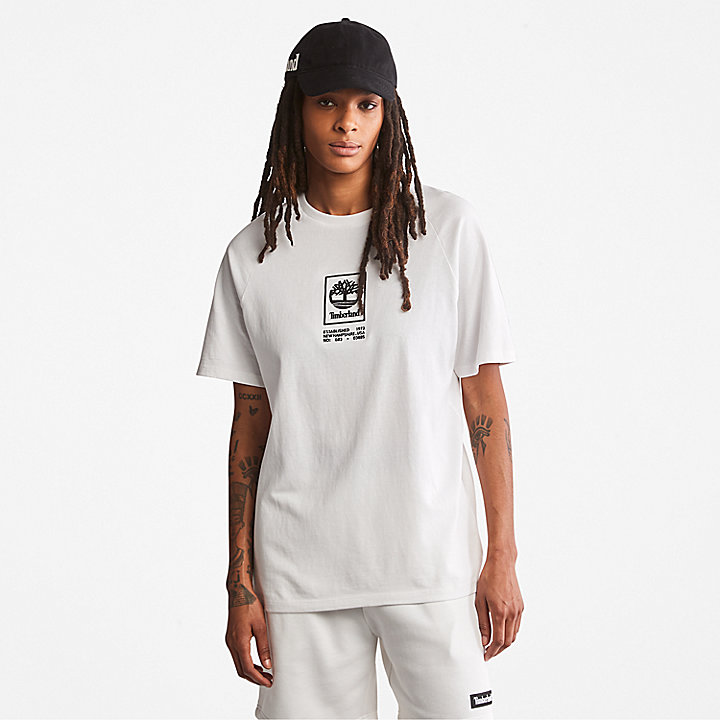T-shirt Resistente com Logótipo para Homem em branco