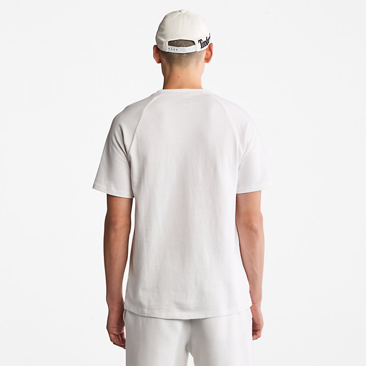 T-shirt épais à logo pour homme en blanc-