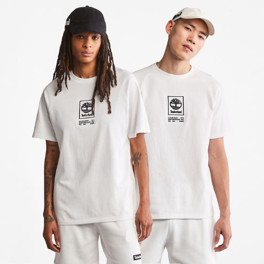 T-Shirt aus schwerer Baumwolle mit Logo für Herren in Weiß | Timberland