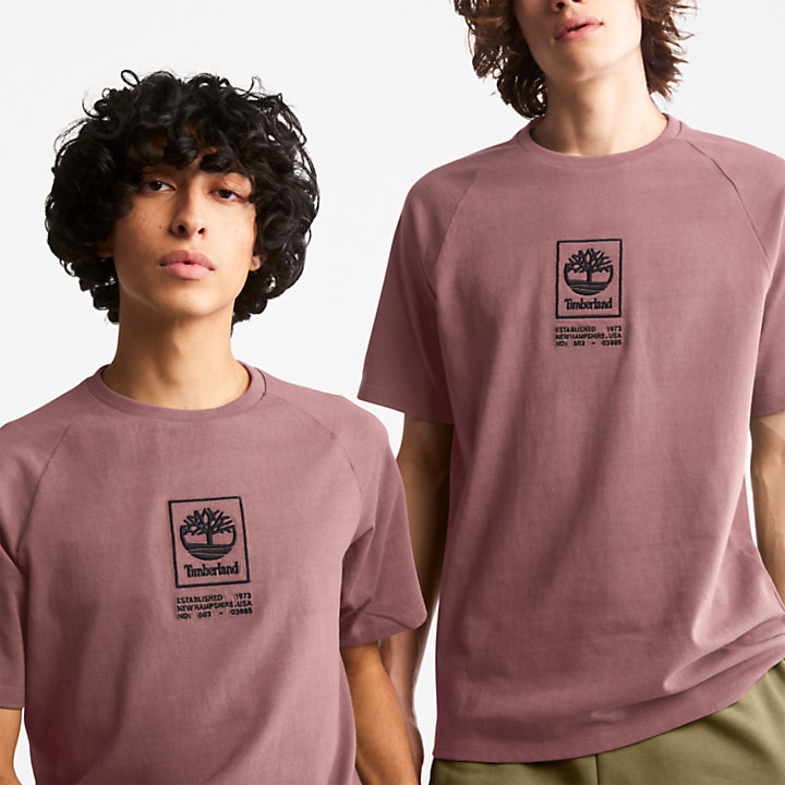 Camiseta con Logotipo para Hombre en rosa oscuro-