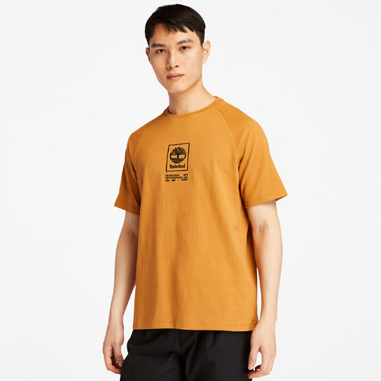 Heavyweight Logo T-Shirt for Men in Yellow | Timberland