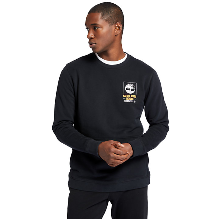 Nature Needs Heroes™ Sweatshirt for Men in Black-