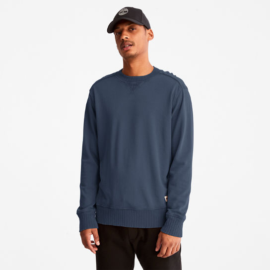 Garment-dyed Crewneck Sweatshirt for Men in Dark Blue | Timberland