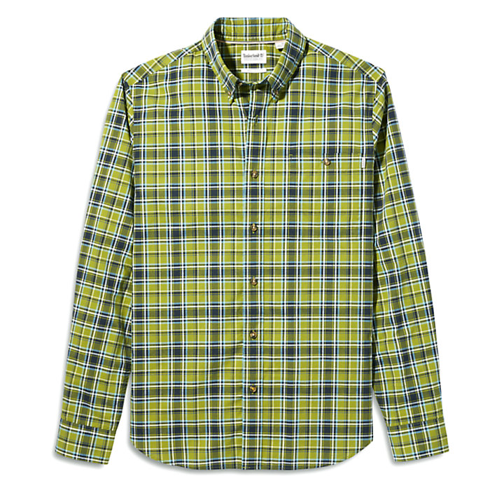 Chemise à carreaux Essential pour homme en vert-