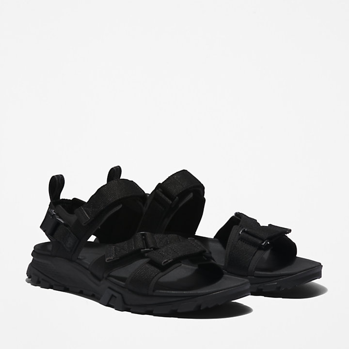 Garrison Trail Webbing-strap Sandal for Men in Monochrome Black-