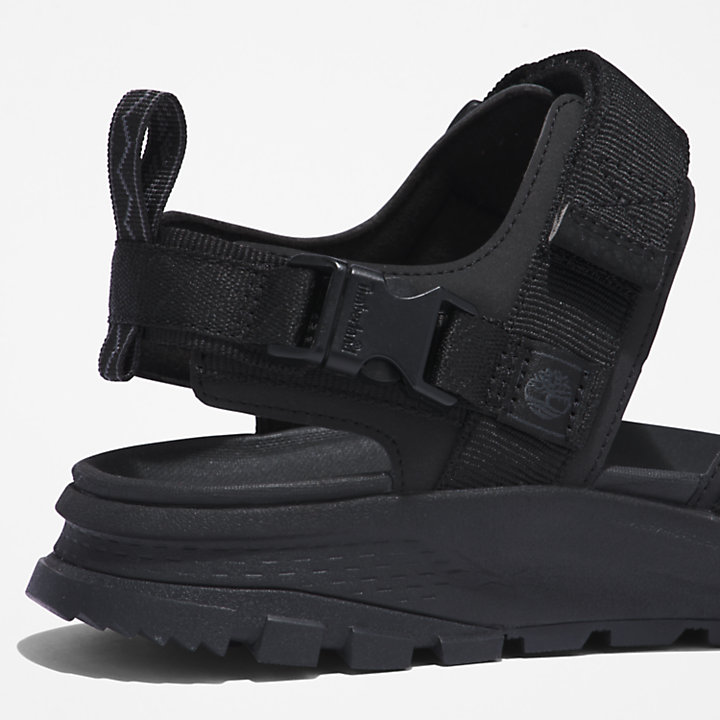 Garrison Trail Webbing-strap Sandal for Men in Monochrome Black-