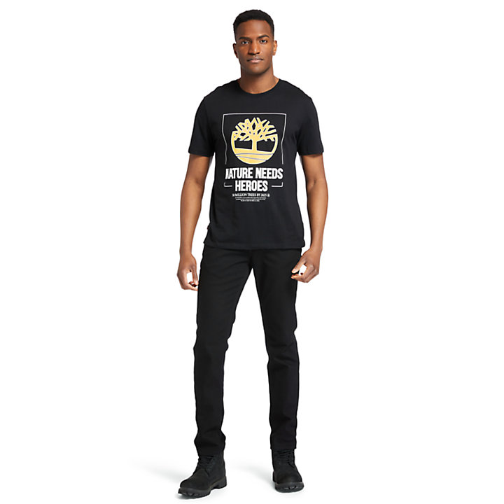 Nature Needs Heroes™ T-Shirt for Men in Black-