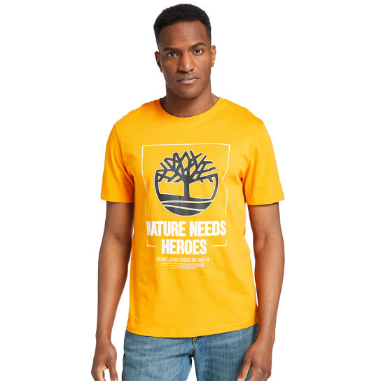 T-shirt Nature Needs Heroes™ pour homme en orange | Timberland