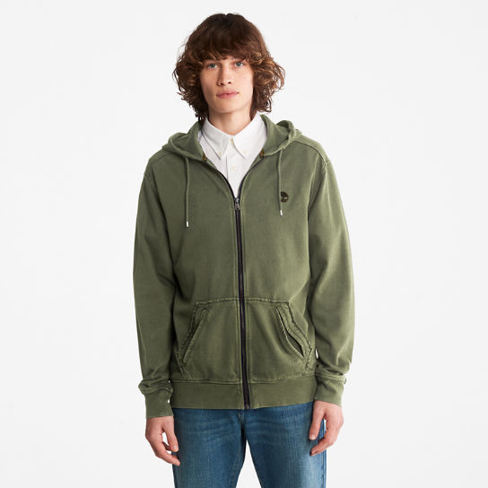 Sunwashed Zip-front Sweatshirt for Men in Green | Timberland