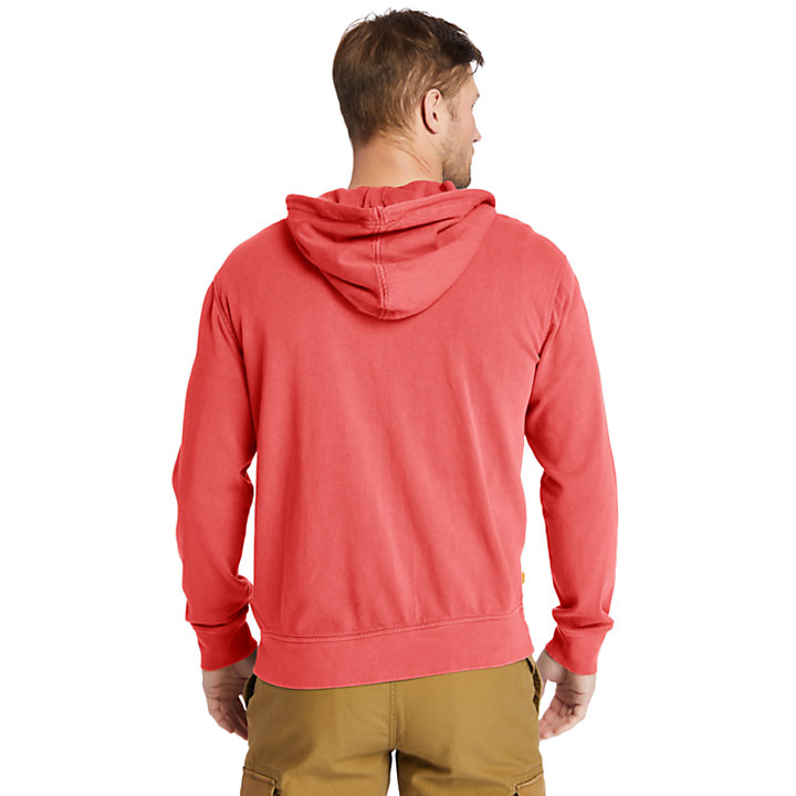 Sunwashed Zip-front Sweatshirt voor heren in rood-