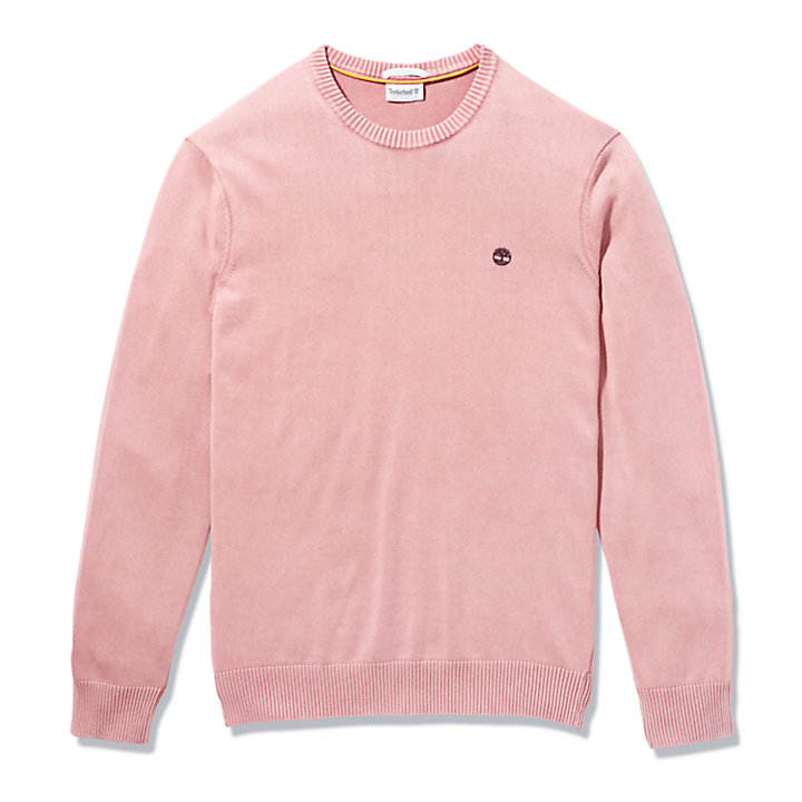 Garment-Dyed Sweater for Men in Pink-