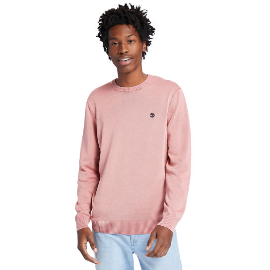 Garment-Dyed Sweater for Men in Pink | Timberland