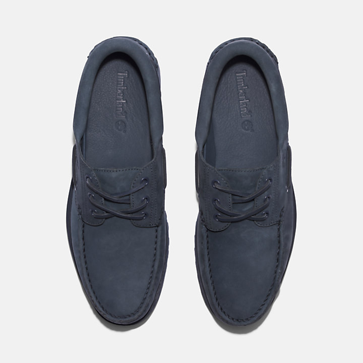 Timberland® Authentic Handsewn Boat Shoe for Men in Dark Blue Suede-