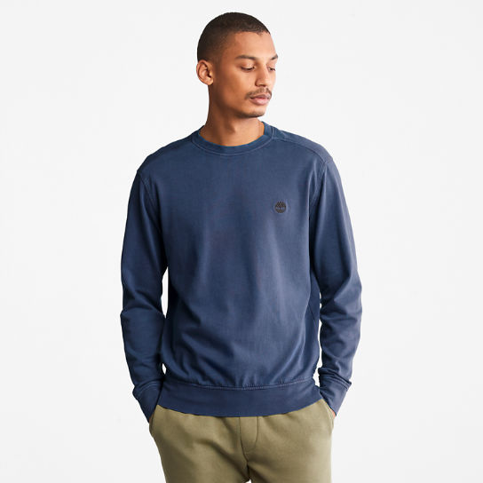 Sweat-shirt teint en pièce pour homme en bleu | Timberland