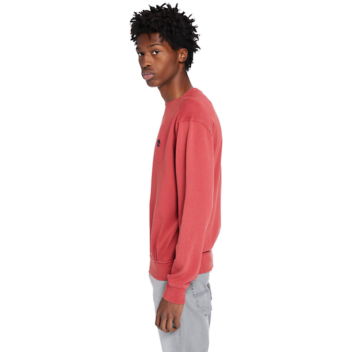 Stückgefärbtes Sweatshirt für Herren in Rot-