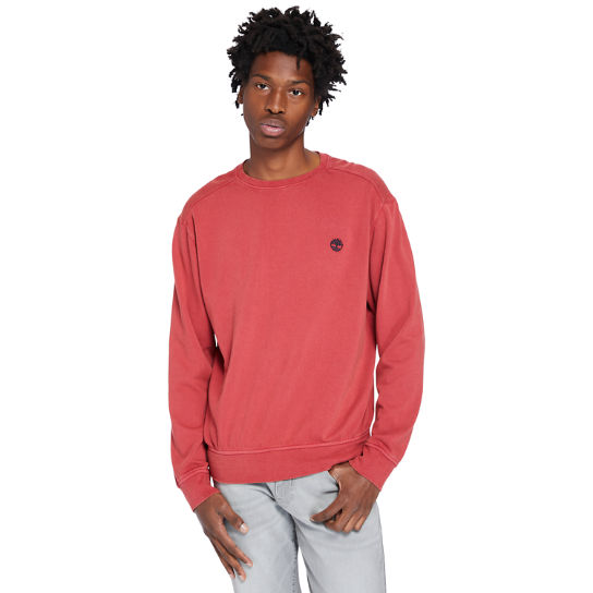 Garment-Dyed Sweatshirt for Men in Red | Timberland