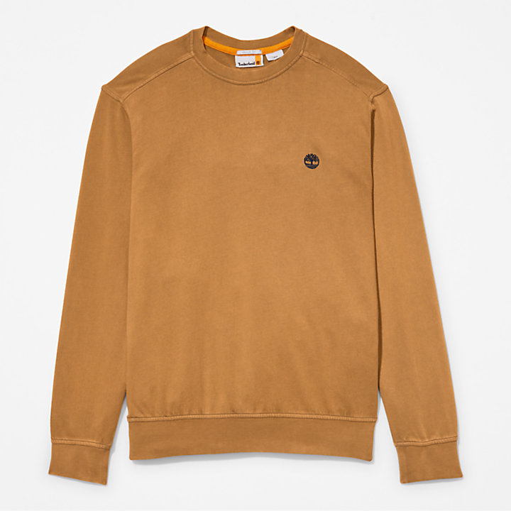 Stückgefärbtes Sweatshirt für Herren in Orange-