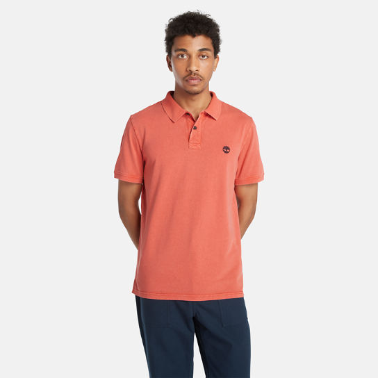 Sunwashed Jersey Polo Shirt for Men in Orange | Timberland
