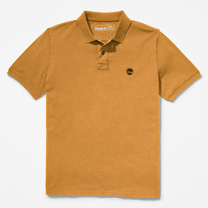 Sunwash Jersey Poloshirt voor heren in oranje-