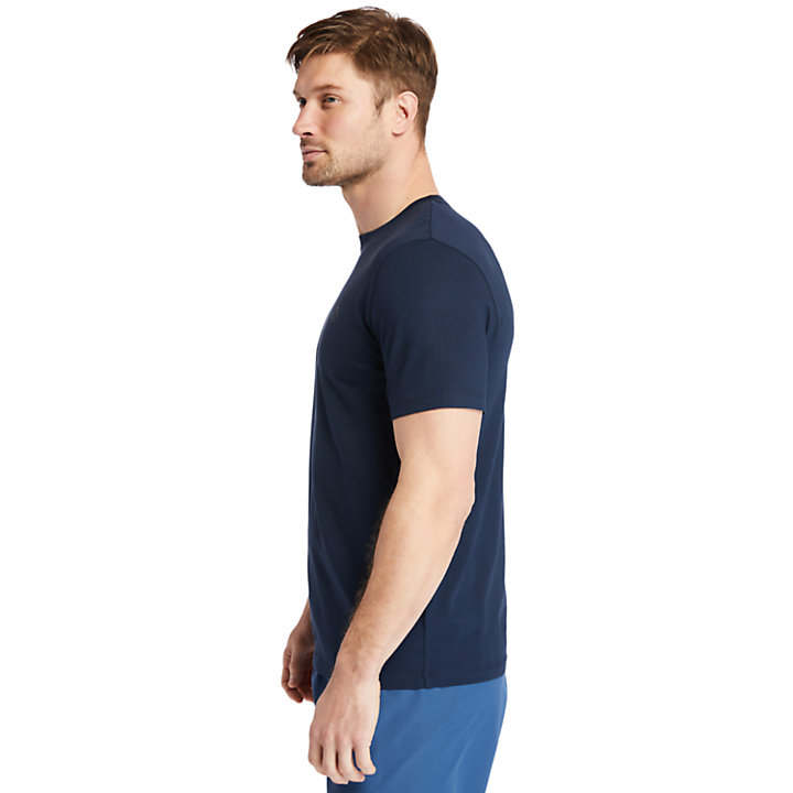 T-shirt Cocheco River coton Supima® pour homme en bleu marine-
