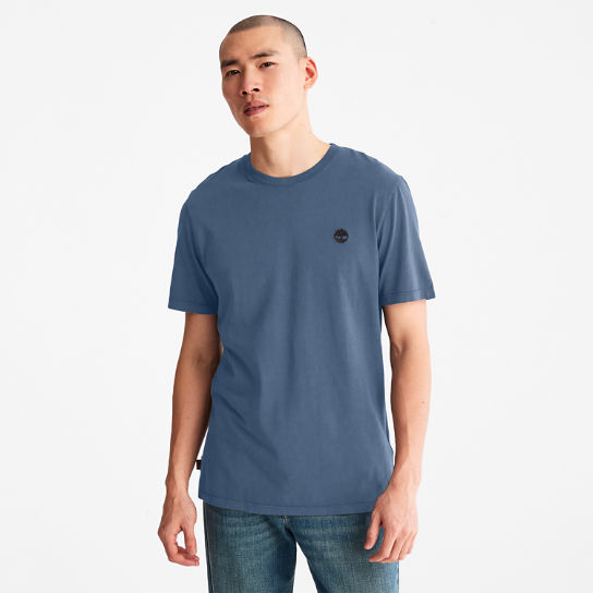 T-shirt da Uomo Garment-Dyed in blu | Timberland