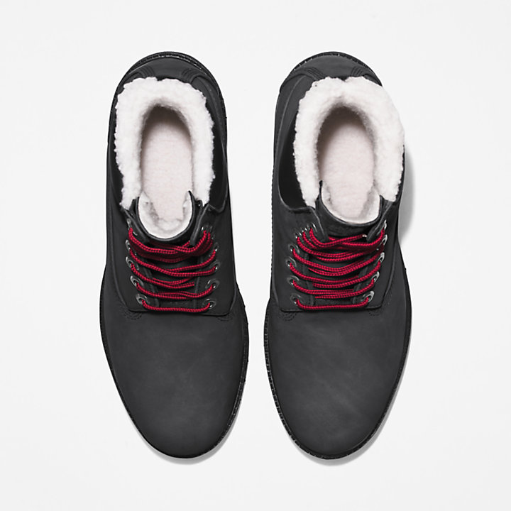 Bota de Inverno Timberland® Premium 6 Inch para Homem em preto com vermelho-