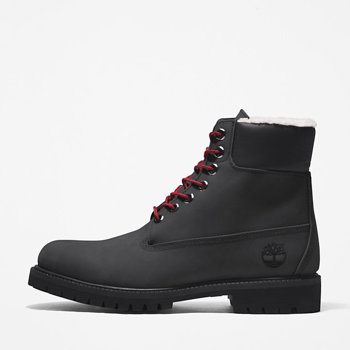 Timberland® Premium 6 Inch Winter Boot for Men in Black with Red-