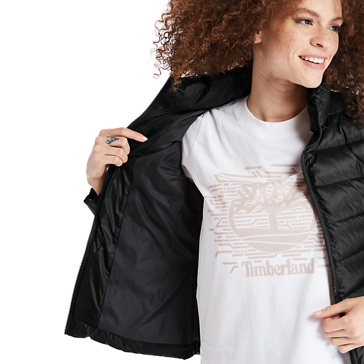 Insulated Quilted Jacket for Women in Black-
