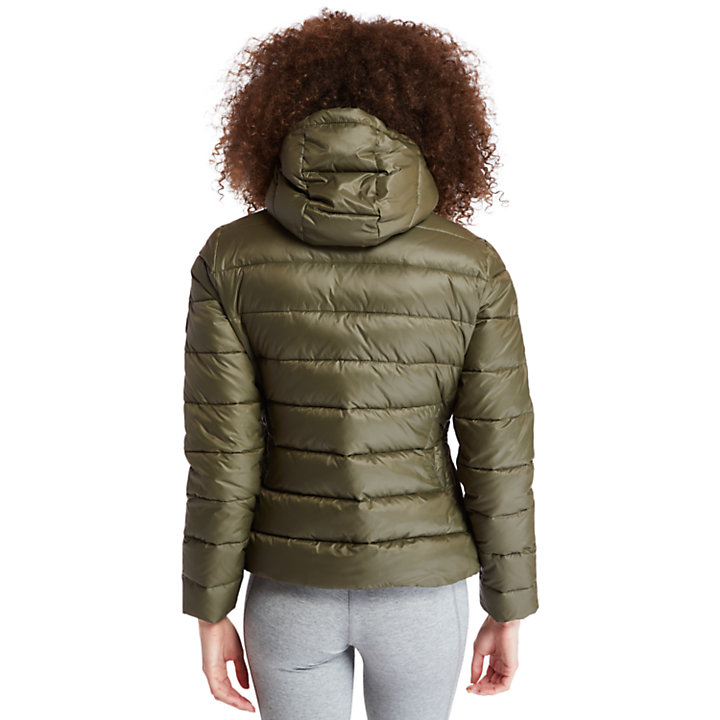 Insulated Quilted Jacket for Women in Green-