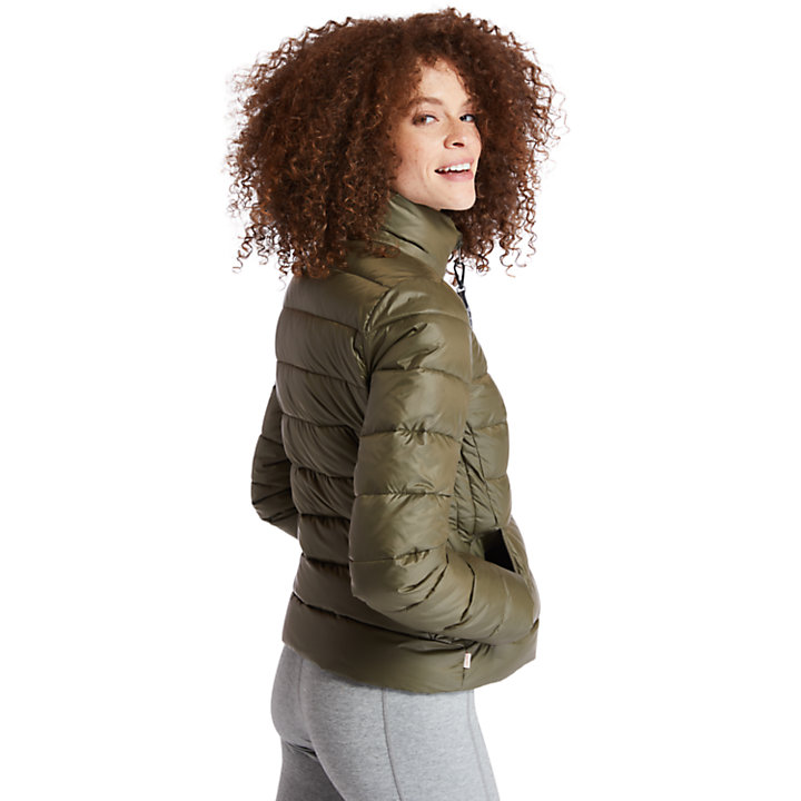 Insulated Quilted Jacket for Women in Green-