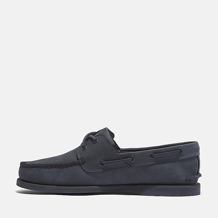 Classic Leather Boat Shoe for Men in Dark Blue