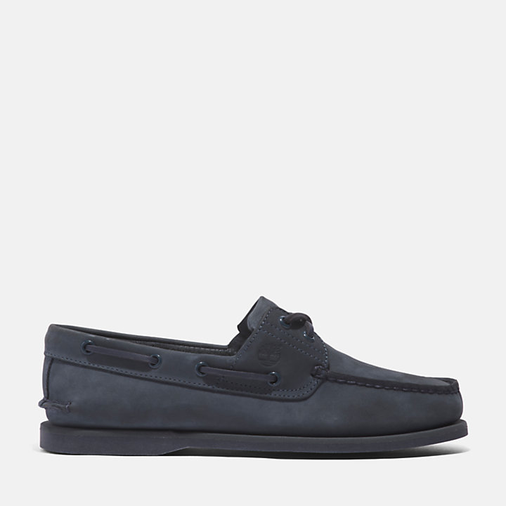 Classic Leather Boat Shoe for Men in Dark Blue-